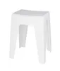 A white plastic stool is shown against a white background. Produktbild-Vorschau