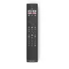 A black TV remote control is shown against a white background. Produktbild-Vorschau