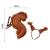 1 Set Eichhörnchen Stirnband Schwanz Schöne lustige Produktbild-Vorschau 3