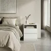 Nočný stolík AURI, 40 x 50 x 32, biely Náhľad obrázku produktu 2