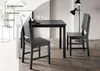 Woodroom Holzstuhl Kota 2er-Set Hevea massiv schwarz Produktbild-Vorschau 3