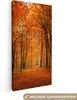 MuchoWow® - Leinwandbilder - Herbst - Rot - Wald, Wandbild, Produktbild-Vorschau 1