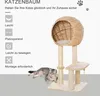 PawHut kattenboom, 100 cm, krabpaal met kattenhol, sisal, Productafbeelding-voorbeeld 4