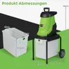 COSTWAY Häcksler Garten 2800 W, Schnittstärke 45mm, Elektro Produktbild-Vorschau 3