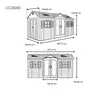 Szopa plastikowa Lifetime Residenz jasnoszara 244x457x244 Podgląd zdjęcia produktu 11