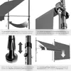 tectake® Klemmmarkise mit Handkurbel einfache Montage Produktbild-Vorschau 4