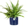 Bloempot met binnenpot, donkerblauw, rond, diameter 12,5 Productafbeelding-voorbeeld 1