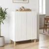vidaXL Sideboard Hochglanz Weiß 66 x 34,5 x 90 cm Produktbild-Vorschau 2