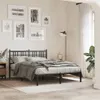 The Living Store Bettgestell mit Kopfteil Metall Schwarz Produktbild-Vorschau 4