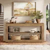 A console table with decorative items and storage baskets in a hallway setting. Produktbild-Vorschau