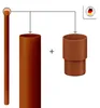 INEFA 100cm Fallrohr Kunststoff DN100 (100mm) Braun, Produktbild-Vorschau 3