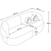 A diagram showing the dimensions of a sofa. Produktbild-Vorschau