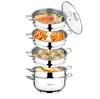 BEM Dampfkocher: 6-tlg Set aus Edelstahl 18/10, Ø 30 cm, Produktbild-Vorschau 1