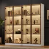 Lot de 2 vitrines - 80 x 40 x 160 cm, blanc - Éclairage LED Voir les images du produit 1