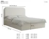Diagram of a bed with dimensions and size options. Produktbild-Vorschau