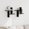 vidaXL Étagères murales 2 pcs. noir imitation chêne Voir les images du produit 2