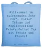 Mr. & Mrs. Panda Tote Bag Spruch 2023 Geburtstag Freude - Produktbild-Vorschau 1