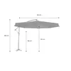 sweeek - Runder Ampelschirm Ø350cm - Khaki Produktbild-Vorschau 5