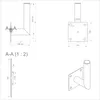 SkyRevolt 15 cm Rohr 48 mm Wandhalter Stahl verzinkt SAT Produktbild-Vorschau 3