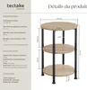Table d’appoint COLCHESTER 40x61cm - Bois clair industriel, Voir les images du produit 6
