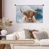 MuchoWow® Wandteppich Wandbehang Schottisches Hochlandrind Produktbild-Vorschau 2