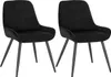 Two black chairs with metal legs on a white background. Náhľad obrázku produktu