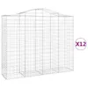 Gabionen mit Hochbogen 12Stk. 200x50x160/180cm Verzinktes Produktbild-Vorschau 1