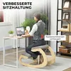 HOMCOM Schaukelnder Kniestuhl, Schreibtischstuhl für Produktbild-Vorschau 4