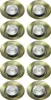 10 x Einbaustrahler Einbauleuchte DITO DT02B Messing Produktbild-Vorschau 1