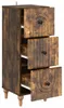 vidaXL Ladekast, 33 x 34,5 x 90 cm, houtvezel, gerookt Productafbeelding-voorbeeld 4