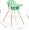 Detská jedálenská stolička 2v1 ECOTOYS zelená, odnímateľná Náhľad obrázku produktu 7