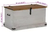 vidaXL Cassapanca HALDEN Bianco 91x48x47 cm in legno di Anteprima dell’immagine prodotto 8