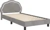 vidaXL Kinderbettgestell mit Kopfteil Hellgrau 90 x 200 cm Produktbild-Vorschau 4