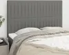 Kopfteile 4 Stk. Dunkelgrau 72x5x78/88 cm Stoff Produktbild-Vorschau 1