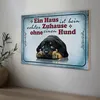 Holzschild Spruch 30x20cm kein echtes Zuhause ohne Hund Produktbild-Vorschau 3