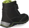 A black boot with green accents is shown from the side. Produktbild-Vorschau