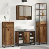 vidaXL Badezimmerschrank Altholz 40 x 30 x 180 cm Produktbild-Vorschau 3