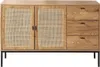 Komoda rattanowa 2-drzwiowa, 3 szuflady, szerokość 120 cm - Podgląd zdjęcia produktu 1