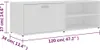 vidaXL TV-Schrank Weiß 120x34x37 cm Holzwerkstoff Produktbild-Vorschau 7