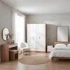 MinteLiv Kleiderschrank 3-türig Weiß/Eiche-Optik 49 cm Produktbild-Vorschau 10