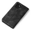 A dark gray flip case for a smartphone is shown against a white background. Produktbild-Vorschau