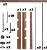 A collection of hardware and wooden components for a wall-mounted drying rack. Anteprima dell’immagine prodotto