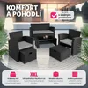 TecTake 404299, Černá, Šedá, 4 sedadlo/sedadel, Dospělí a Náhled obrázku produktu 5