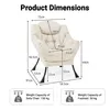 Fauteuil en velours, structure en métal, fauteuil relax, Voir les images du produit 7