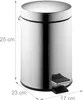 Relaxdays Kosmetikeimer, 3 Liter, glänzender Edelstahl, Produktbild-Vorschau 4
