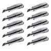 10er Set Profi Cuttermesser aus Aluminium Teppichmesser mit Produktbild-Vorschau 1