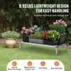 A plant stand with multiple planters filled with flowers and greenery, set up on a lawn. Voir les images du produit