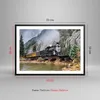 Gerahmtes Poster - Schwarzer Rahmen - Alt Lokomotive Berge Produktbild-Vorschau 5