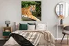MuchoWow® Poster Tiger - Baum - Blätter 100x100 cm - Produktbild-Vorschau 4