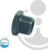 Profec Gewindestopfen PVC-U, 2 Zoll AG, 10 bar, grau Produktbild-Vorschau 2